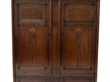 Arts & Crafts Armoire or Wardrobe by Jac. van den Bosch for 't Binnenhuis, 1910